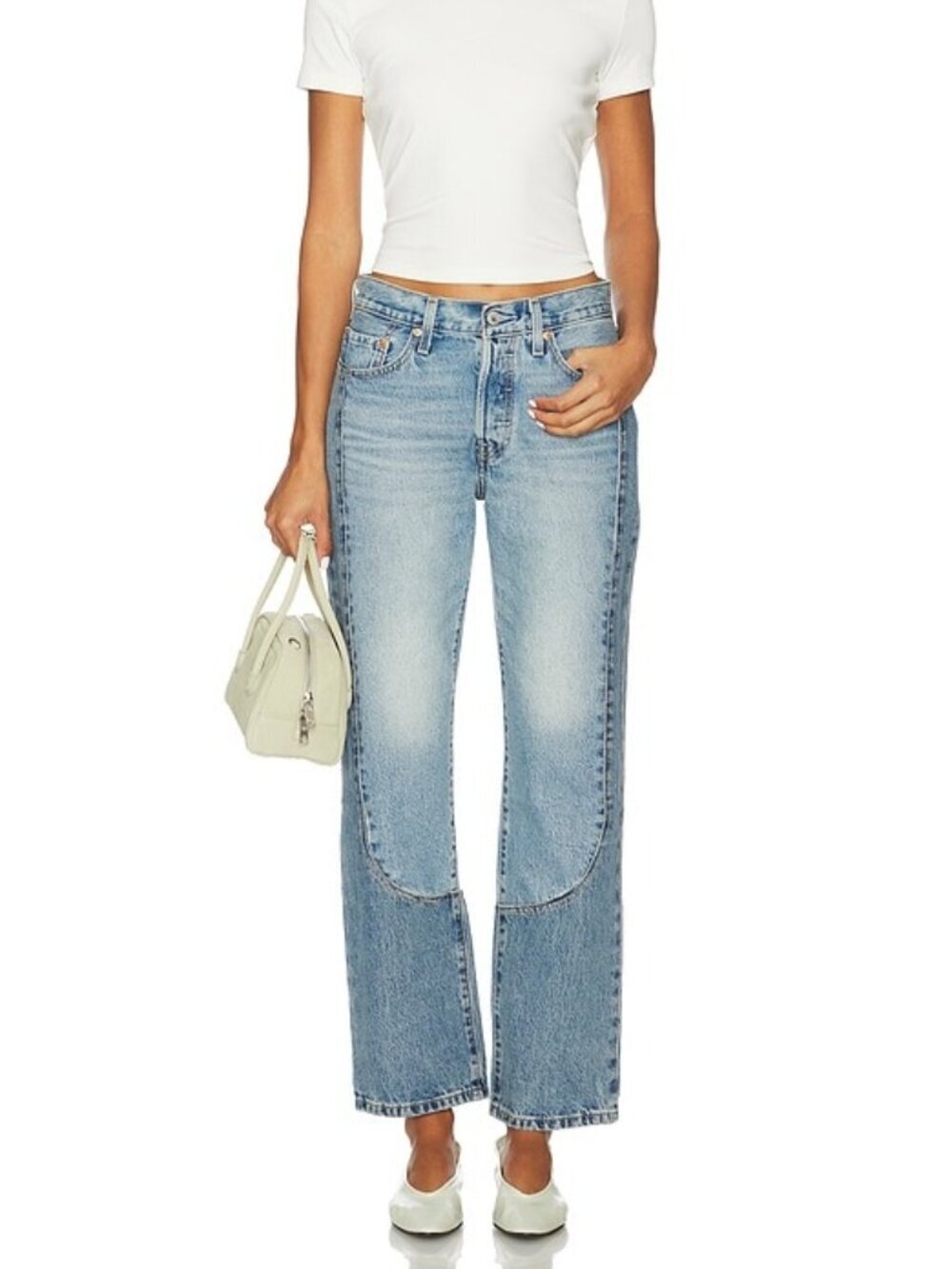 Levi's 501® '90s Western Chaps Jeans - Free Range Medium Wash - Size 26 x 30